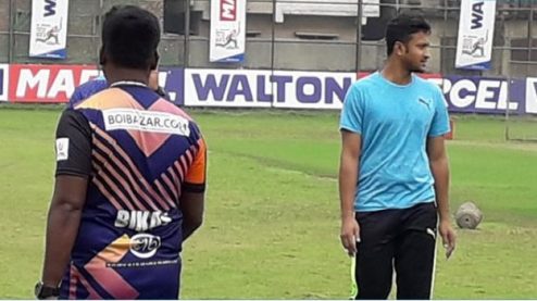 মাঠে ফেরার লড়াই শুরু করেছেন সাকিব