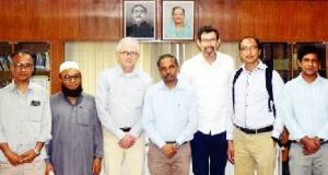 খুবি উপাচার্য সকাশে নেদারল্যান্ডসের ওয়াগনেন বিশ্ববিদ্যালয়ের শিক্ষক-গবেষক প্রতিনিধিদল