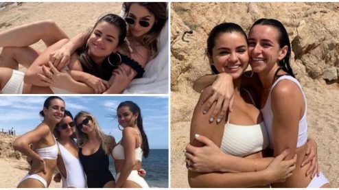 সাদা বিকিনিতে সমুদ্রস্নানে সেলেনা, ভাইরাল হলো ছবি