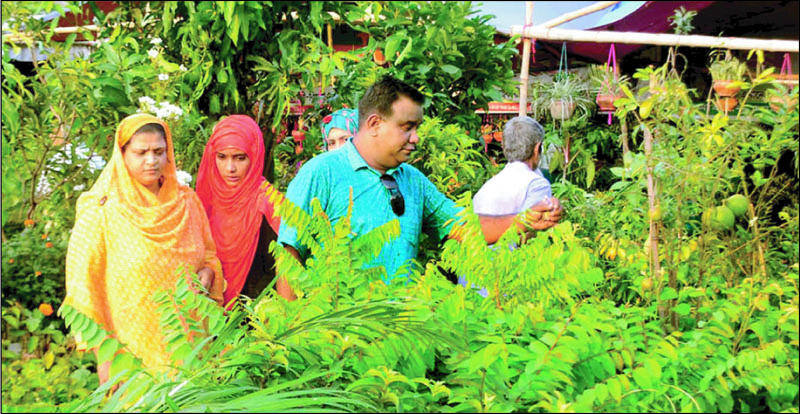 খুলনা সার্কিট হাউজ মাঠে জমে উঠেছে বৃক্ষ মেলা