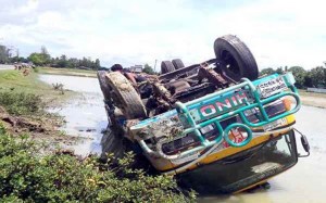 বাগেরহাটে যাত্রীবাহি বাস উল্টে শিশুসহ আহত ১৮