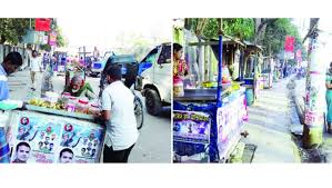 পিটিআই মোড়ে কেসিসির উচ্ছেদ অভিযান