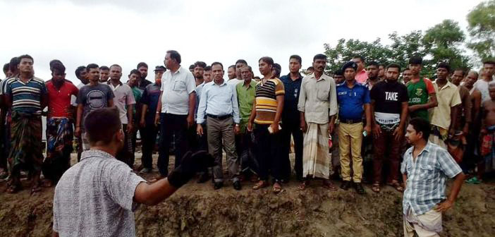 দাকোপে  অধিগ্রহনকৃত জমির পাল্টা পাল্টি মালিকানা দাবীর প্রেক্ষিতে খুলনার অতিঃ জেলা প্রসাশকের ঘটনাস্থল পরিদর্শন