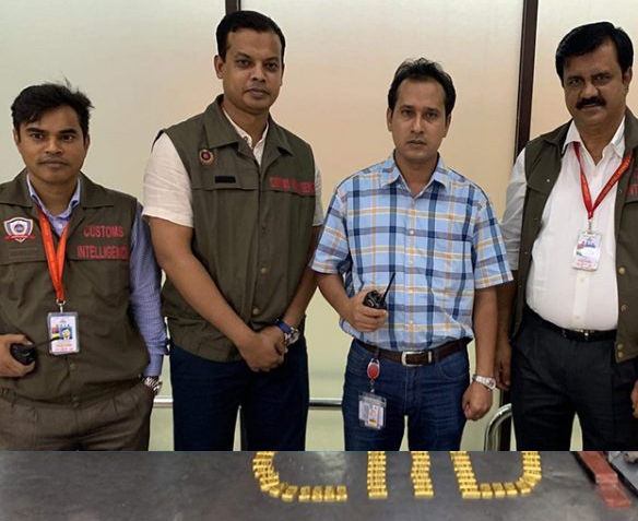 শাহজালালে ৮০টি স্বর্ণবার উদ্ধার