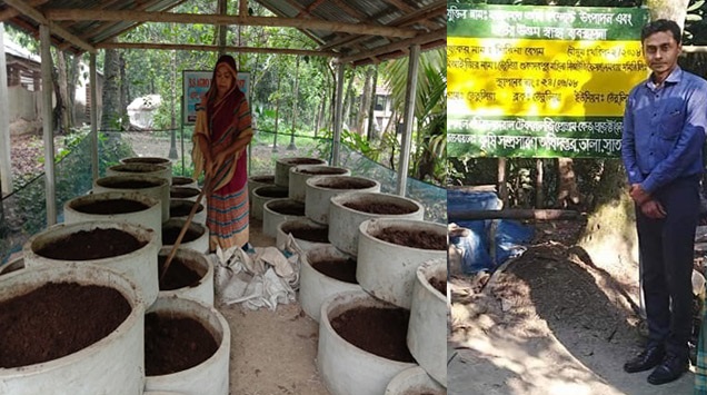 তালায় কৃষক সচেতনতায় রাসায়নিক সারের বিকল্প হিসেবে বেড়েছে ভার্মি কম্পোষ্টের ব্যবহার