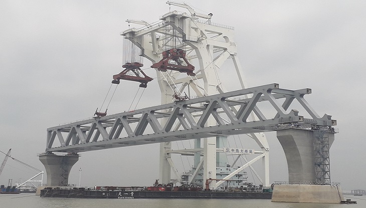 পদ্মা সেতুর ১৭তম স্প্যান বসছে মঙ্গলবার