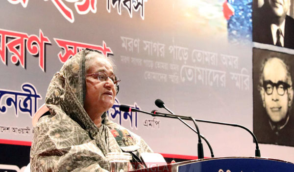 খন্দকার মোশতাকের নির্দেশে জাতীয় চার নেতাকে হত্যা করা হয় : প্রধানমন্ত্রী