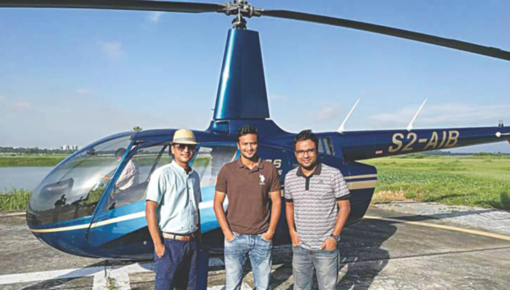 হেলিকপ্টারে সাকিবের আপত্তি