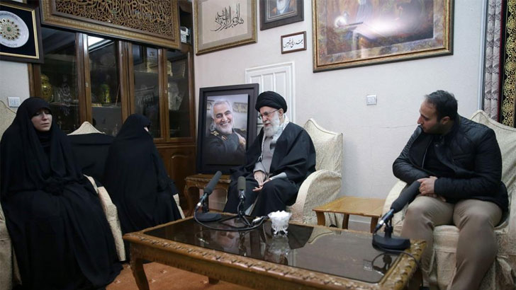 মধ্যপ্রাচ্যে মার্কিনিদের কবর রচিত হবে, সোলাইমানির বাড়িতে খামেনি