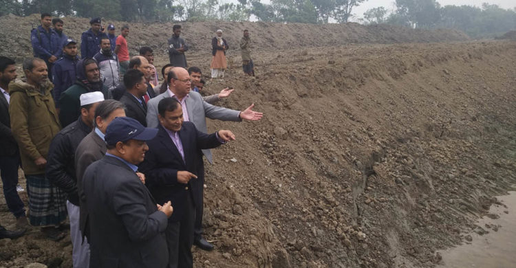 যশোরের ভৈরব পুনঃখনন কাজ পরিদর্শনকালে পানি সম্পদ প্রতিমন্ত্রীর অসন্তোষ প্রকাশ