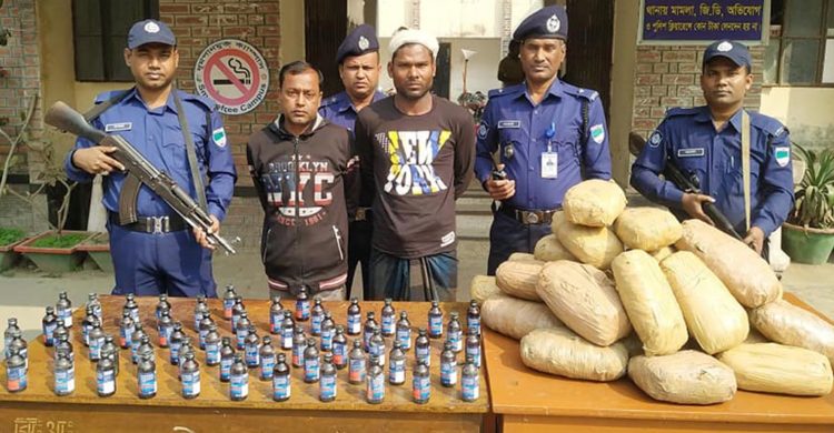 ঝিনাইদহে বিপুল পরিমান মাদকসহ আটক ২