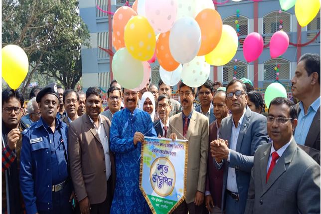 তালায় শহীদ মুক্তিযোদ্ধা কলেজের নবনির্মিত চারতলা আইসিটি ভবনের উদ্বোধন