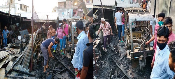 যশোর আরবপুর মোড়ে অগ্নিকান্ড