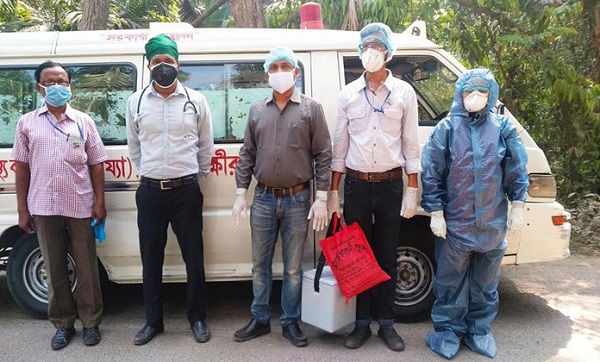 তালায় করোনা সন্দেহে দুইজনের নমুনা সংগ্রহ