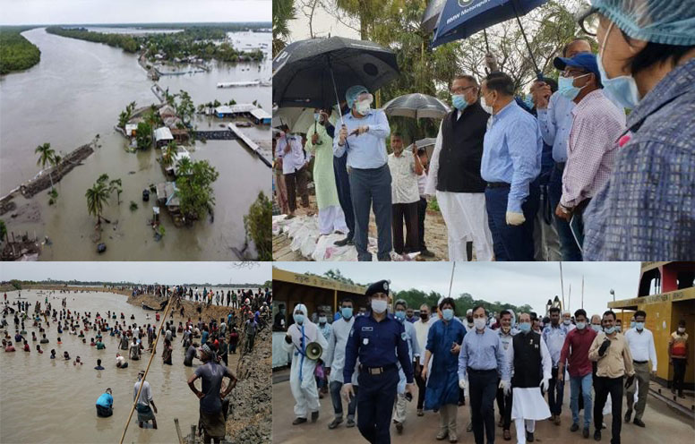 করোনা পরিস্থিতিতে উপকূলীয় বেড়িবাঁধ নির্মাণের ৯০০-১২০০ কোটি টাকার দুটি প্রকল্প থমকে আছে