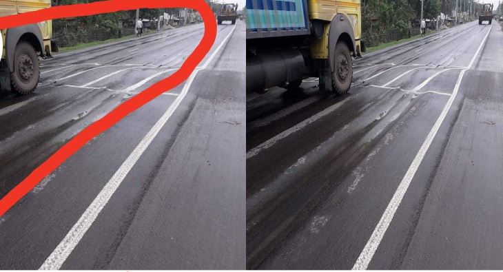 খুলনা -যশোর মহাসড়ক নির্মান প্রকল্পের কাজ শেষ না হতেই সড়কের বেহালদশা