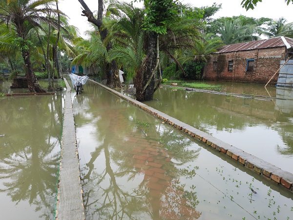 মোংলা বন্দরে বৃষ্টিতে পণ্য ওঠানামা বিঘ্নিত, পৌর শহরের বিভিন্ন এলাকায় জলাবদ্ধতা