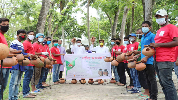 তালায় বিশ্ব পরিবেশ দিবসে পাখির অভয়াশ্রমের উদ্বোধন