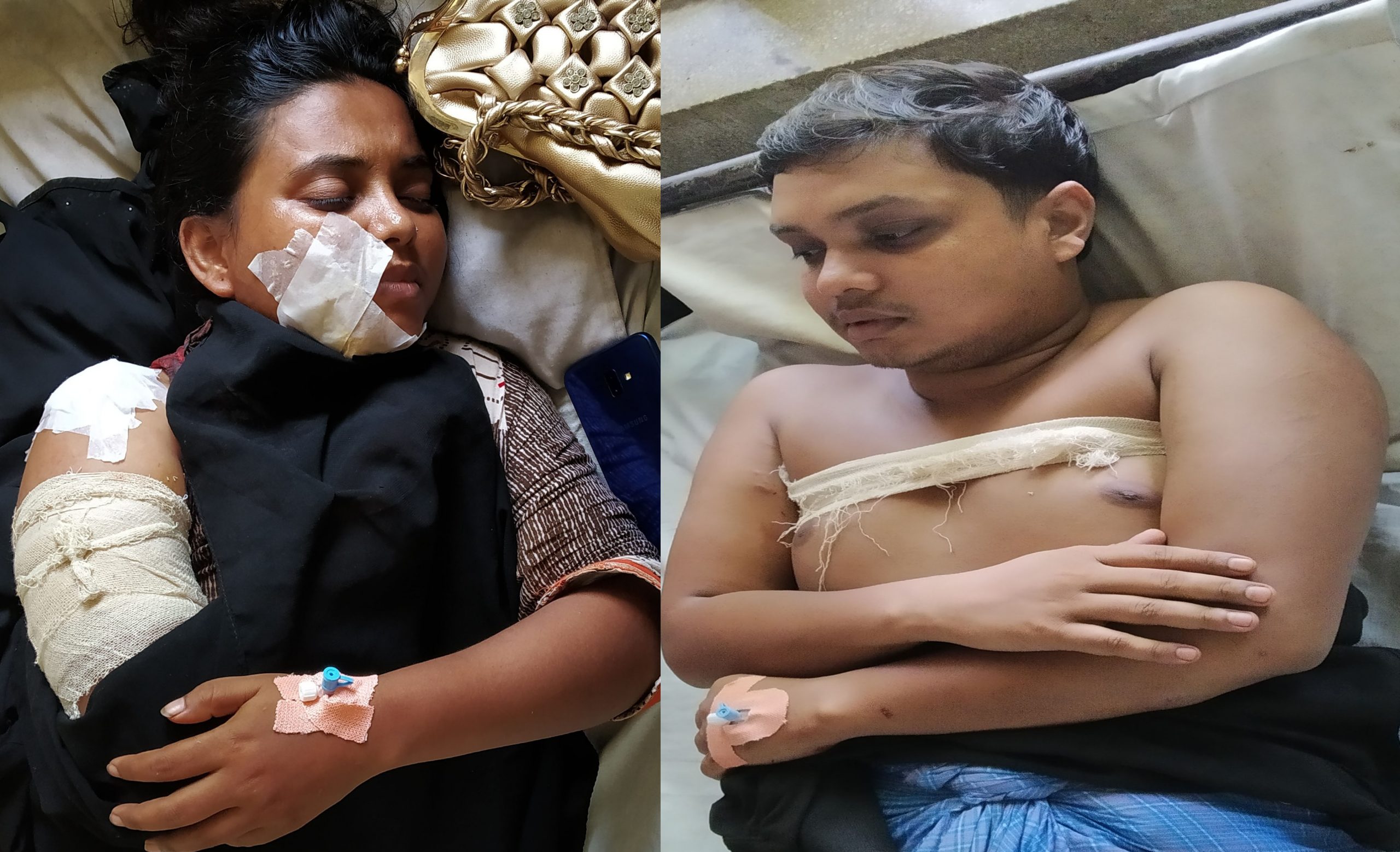 মোড়েলগঞ্জে জমির বিরোধে দুই ভাই বোনকে কুপিয়ে জখম