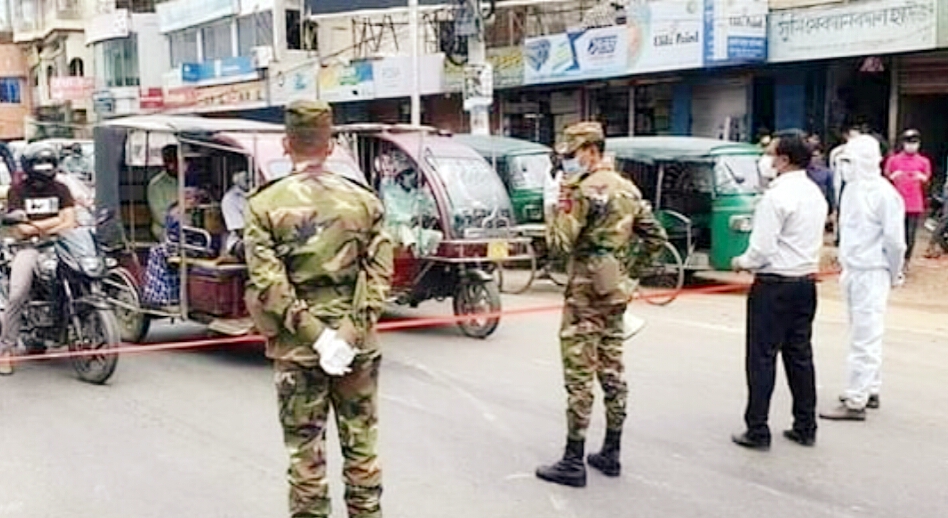 মাগুরায় করোনা সংক্রমণ  প্রতিরোধে প্রশাসন ও সেনাবাহিনীর যৌথ উদ্যোগে অভিযান
