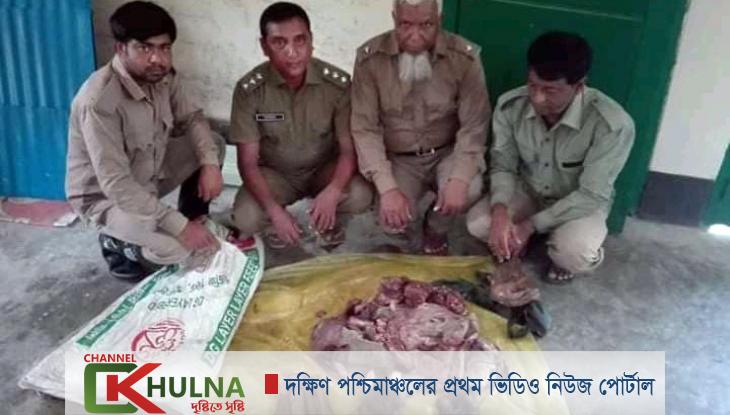 নৌকা সহ ১৫ কেজি হরিণের মাংস উদ্ধার