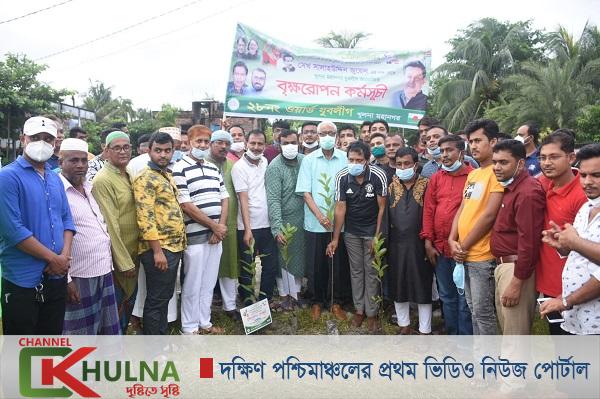 নগরীর ২৩ ও ২৮নং ওয়ার্ডে যুবলীগের বৃক্ষরোপন