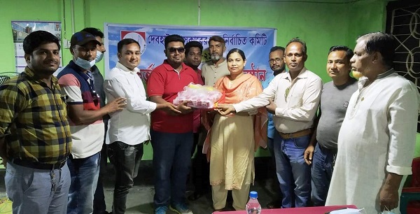 সাতক্ষীরা দেবহাটা প্রেসক্লাবে সাজিয়া আফরীনকে বিদায় সংবর্ধনা