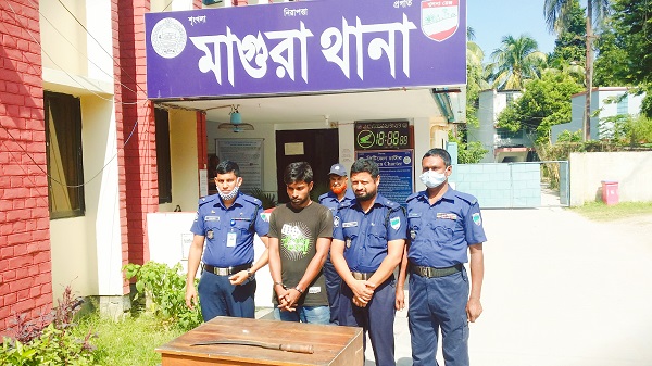 মাগুরায় মাসুদ হত্যার প্রধান আসামী অস্ত্রসহ গ্রেফতার