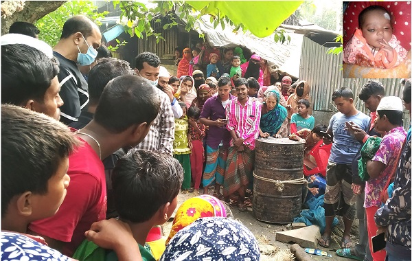 মোরেলগঞ্জে বাবা-মায়ের কোল থেকে চুরি হওয়া শিশুর লাশ উদ্ধার, পিতাসহ আটক ৩