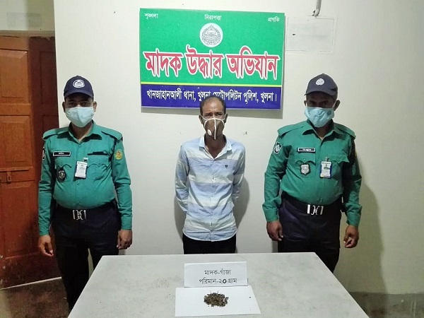 খুলনায় গাঁজাসহ তিন জন মাদক ব্যবসায়ী গ্রেফতার