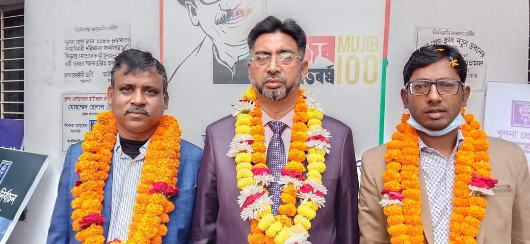 খুলনা প্রেস ক্লাবের সভাপতি জাহিদ হোসেন, সম্পাদক হাসান মোল্লা