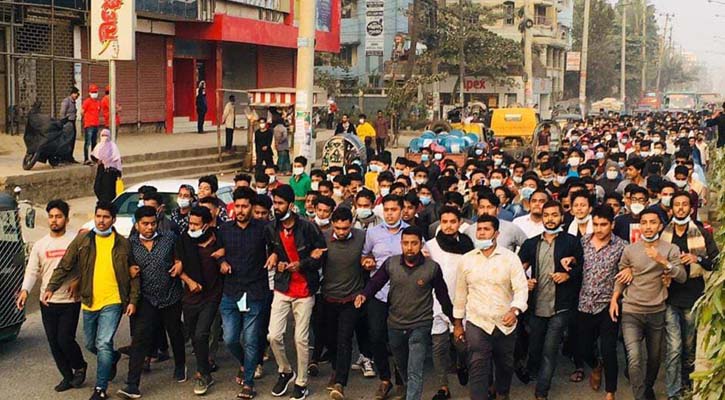 বঙ্গবন্ধুর ভাস্কর্য ভাঙচুরকারীদের দেশে থাকার অধিকার নেই: ছাত্রলীগ