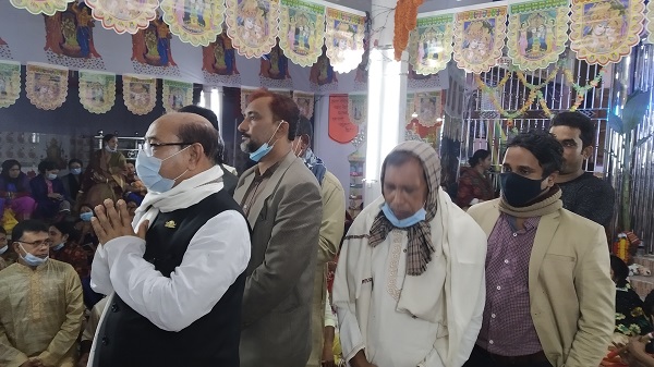 মোড়েলগঞ্জে দূর্গাপ্রসন্ন পরমহংসদেবের ১২৯তম  আর্বিভাব অনুষ্ঠানে এমপি এ্যাড. মিলন