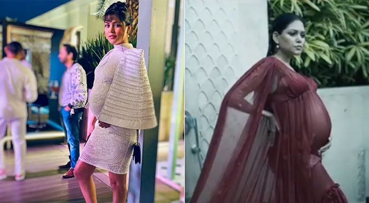 বেবি বাম্প ফটোশুটে আলোড়ন তুললেন জান্নাতুল পিয়া