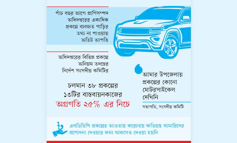 প্রকল্পের ২৬২ গাড়ি গায়েব