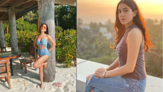 মালদ্বীপে গিয়ে নিজেকে প্রকাশ করছেন সারা আলি