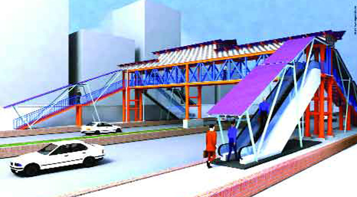 ঢাকা উত্তরে হচ্ছে ৩৬ ফুটওভার ব্রিজ, ৮টিতে সচল সিঁড়ি