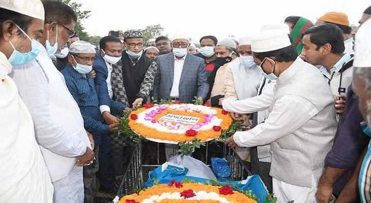 খুলনায় শ্রমিক নেতা মোতাহার উদ্দিনের দাফন সম্পন্ন