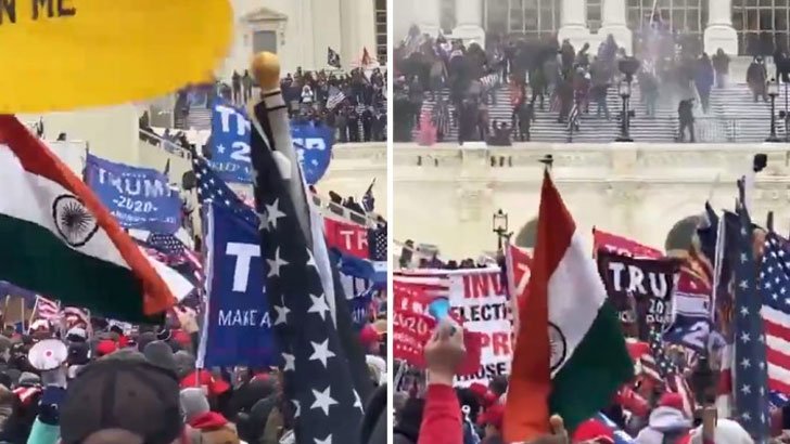 ক্যাপিটলে হামলাকারীদের ভিড়ে ছিল ভারতীয় পতাকা, বিতর্ক
