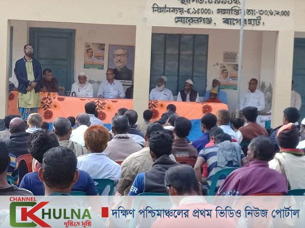 মোরেলগঞ্জের বহরবুনিয়ায় আওয়ামী লীগ নেতা মোশারেফ হোসেনের নির্বাচনী গনসংযোগ