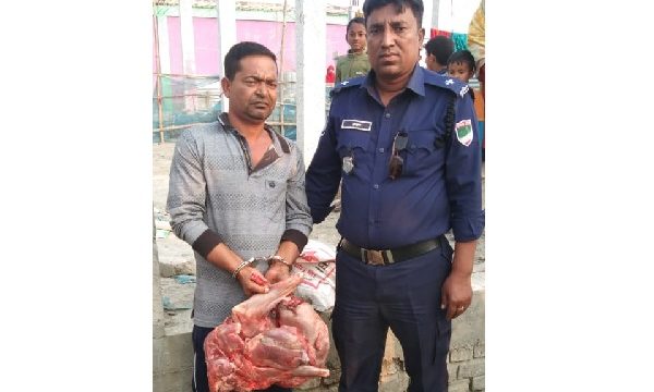 মোংলায় ২২ কেজি হরিণের মাংসসহ ১ জন আটক