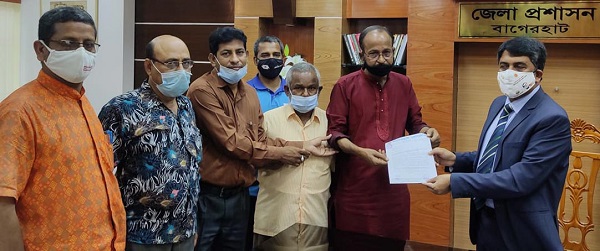 সাংবাদিক বিষ্ণু চক্রবর্তীর বিদেশে চিকিৎসায় প্রধানমন্ত্রী বরাবর প্রেসক্লাবের স্মারকলিপি