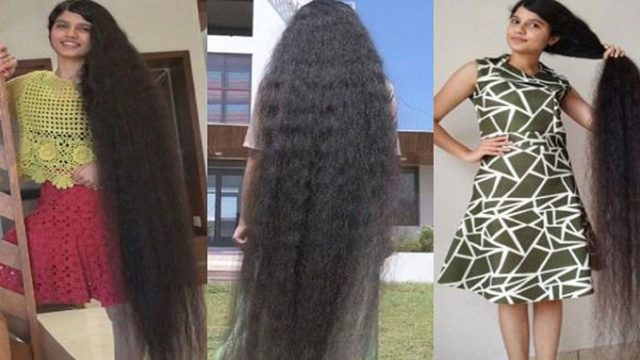 গিনেস রেকর্ড গড়া সেই লম্বা চুল কাটলেন নীলাংশী