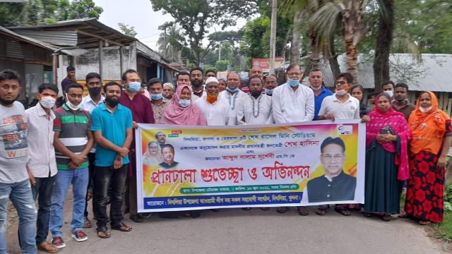 শেখ রাসেল মিনি স্টেডিয়াম একনেকে অনুমোদন হওয়ায় দিঘলিয়ায় আনন্দ মিছিল