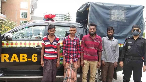 শরণখোলায় হরিণের চামড়াসহ চারজন আটক করেছে র‍্যাব-৬
