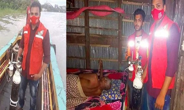 কাউখালীতে ফোন করার সাথে সাথে করোনা রোগীর বাড়ী পৌছে গেলো অক্সিজেন