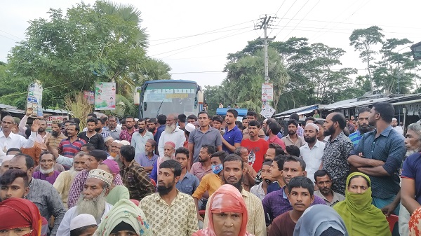 মোরেলগঞ্জে নিশানবাড়িয়া ইউনিয়নে  দ্রুত  নির্বাচনের দাবিতে সড়ক অবরোধ