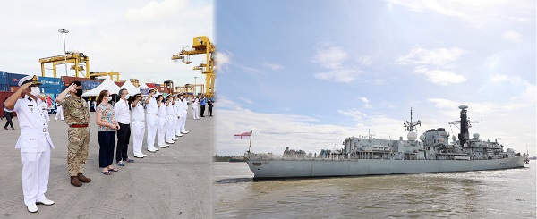শুভেচ্ছা সফর শেষে যুক্তরাজ্যের রাজকীয় নৌবাহিনীর যুদ্ধজাহাজ ‘এইচএমএস কেন্ট’ এর চট্টগ্রাম ত্যাগ
