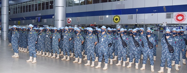 দক্ষিণ সুদানে জাতিসংঘ শান্তিরক্ষা মিশনে অংশ নিতে বাংলাদেশ নৌবাহিনীর সদস্যের ঢাকা ত্যাগ