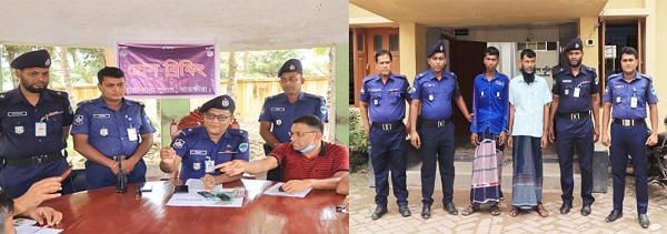 তালা বাজারে চুরির ঘটনায় ২ চোর আটক, নগদ টাকা ও আলামত জব্দ